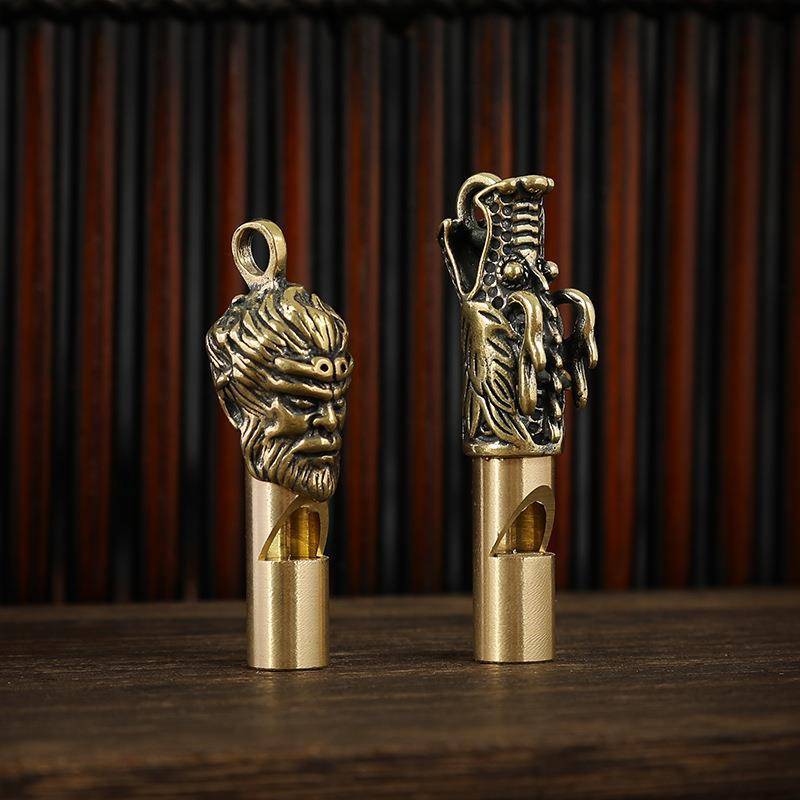Pure Bronze Exit keychain State Bamboo Fair Light Light Noodles Survival Competition Judge Toning Outdoor Products