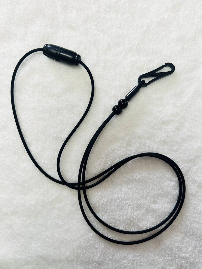 Black silicone rope