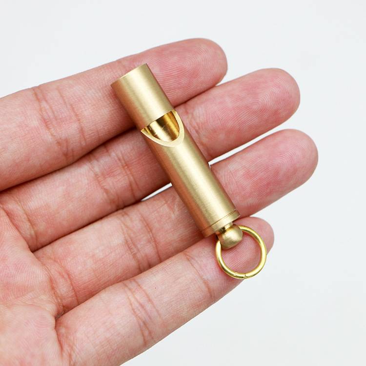 Bronze's out-of-the-house survival equipment retrofitted the brass whistle