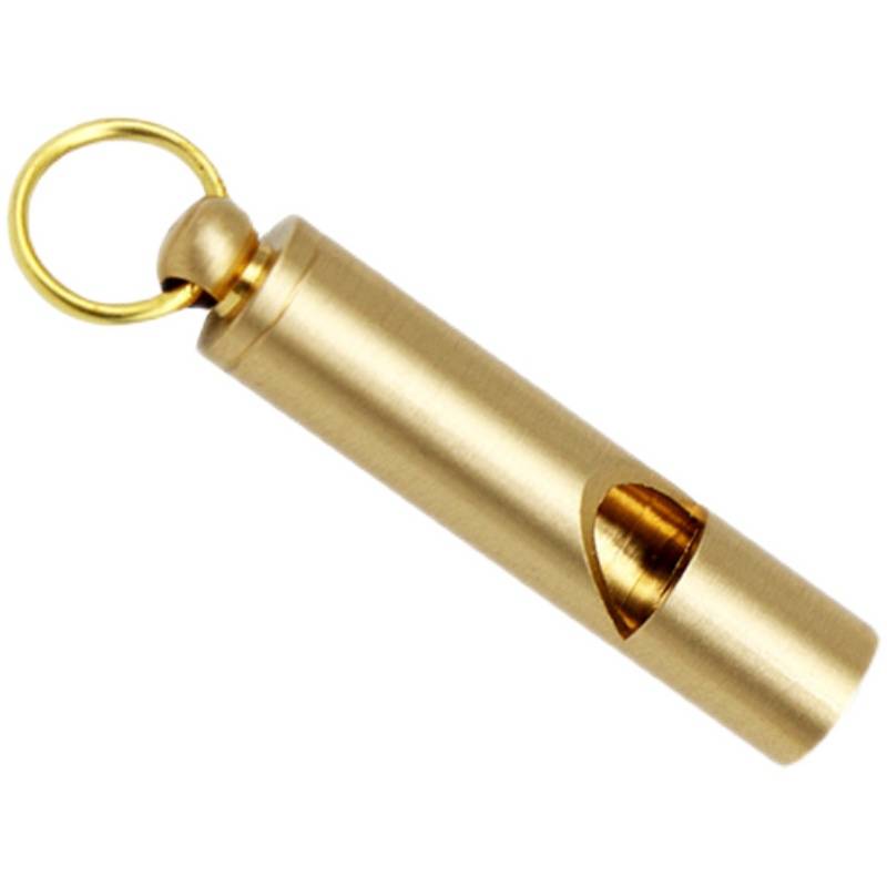 Bronze's out-of-the-house survival equipment retrofitted the brass whistle