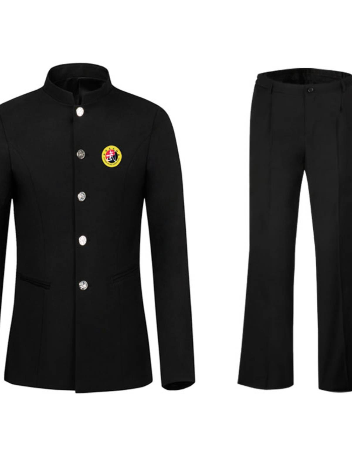The referee of the spot martial arts association to take the martial arts routine referee service martial arts association buckle stand -up collar long -sleeved set men's and women's models