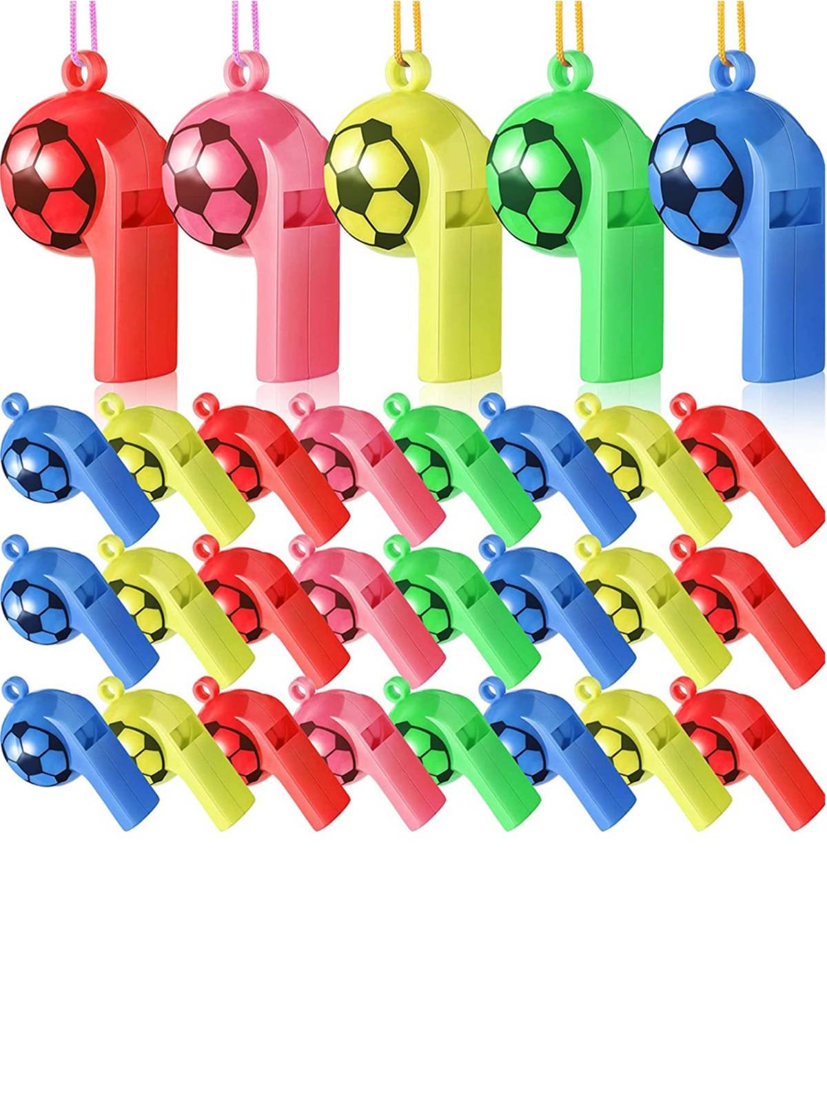 Children's color mixed -match plastic whistle toy World Cup Fans Gusty Come Come on Survival Judgment Whistle