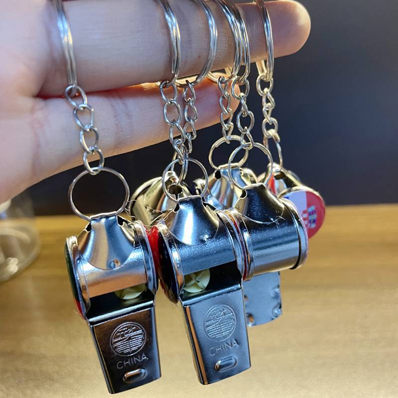 European Cup keychain Spanish German French fans products iron exit referee whistle commemorative