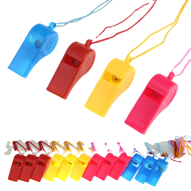 Manufacturers directly provide plastic whistle sporting goods color mouth whistle referee whistle to voic children toys wholesale