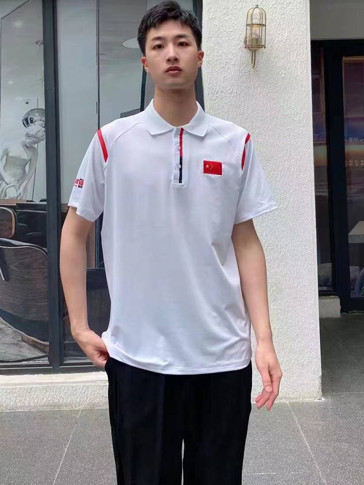 Chinese team T -shirt sports POLO shirt sports martial arts short -sleeved referee swimming coach national service basketball work customization