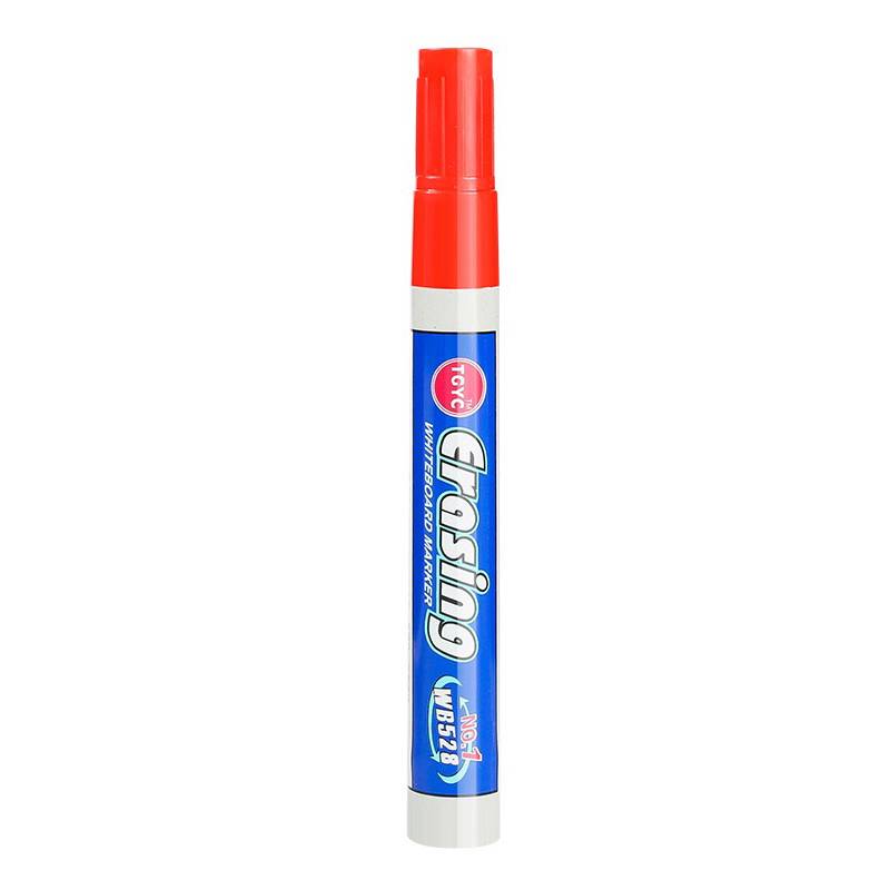 3 red white board pens