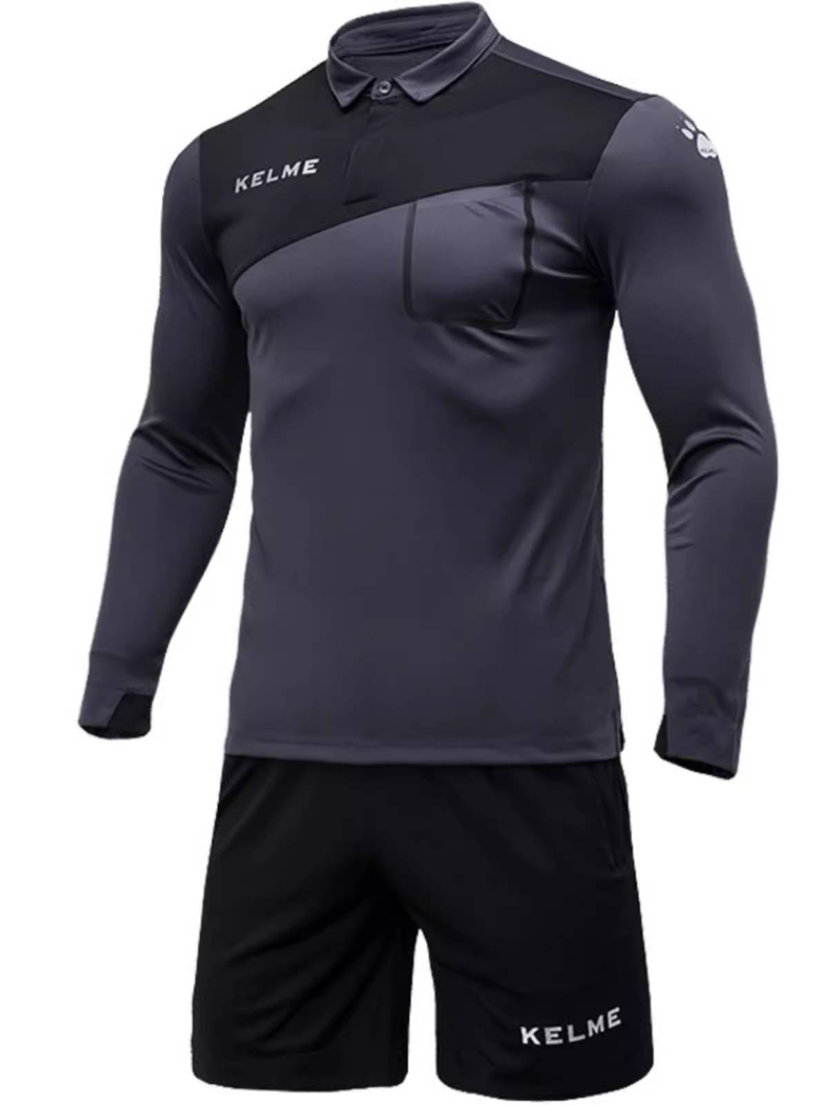 The football referee's long-sleeved cuffs