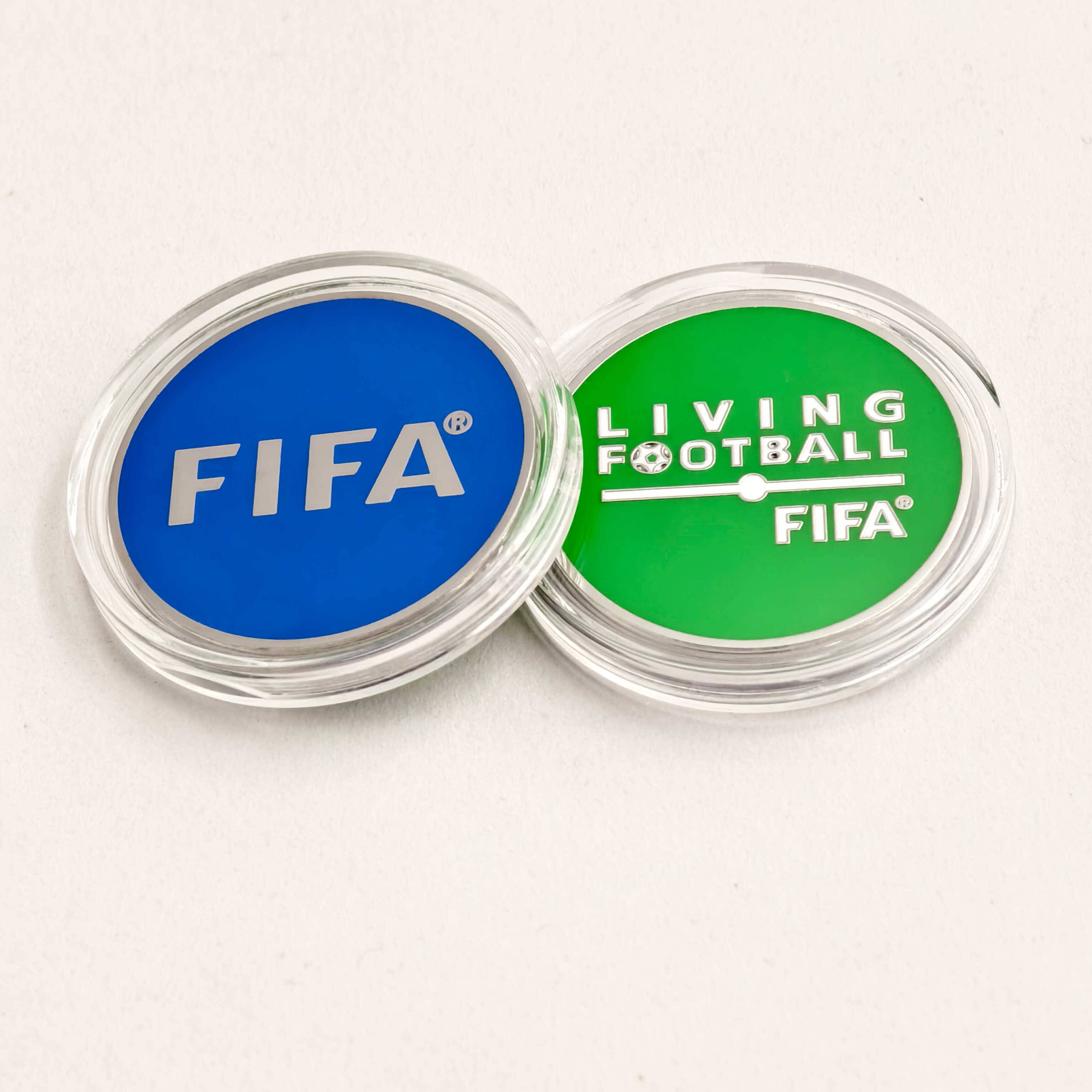 Blue and green enamel model