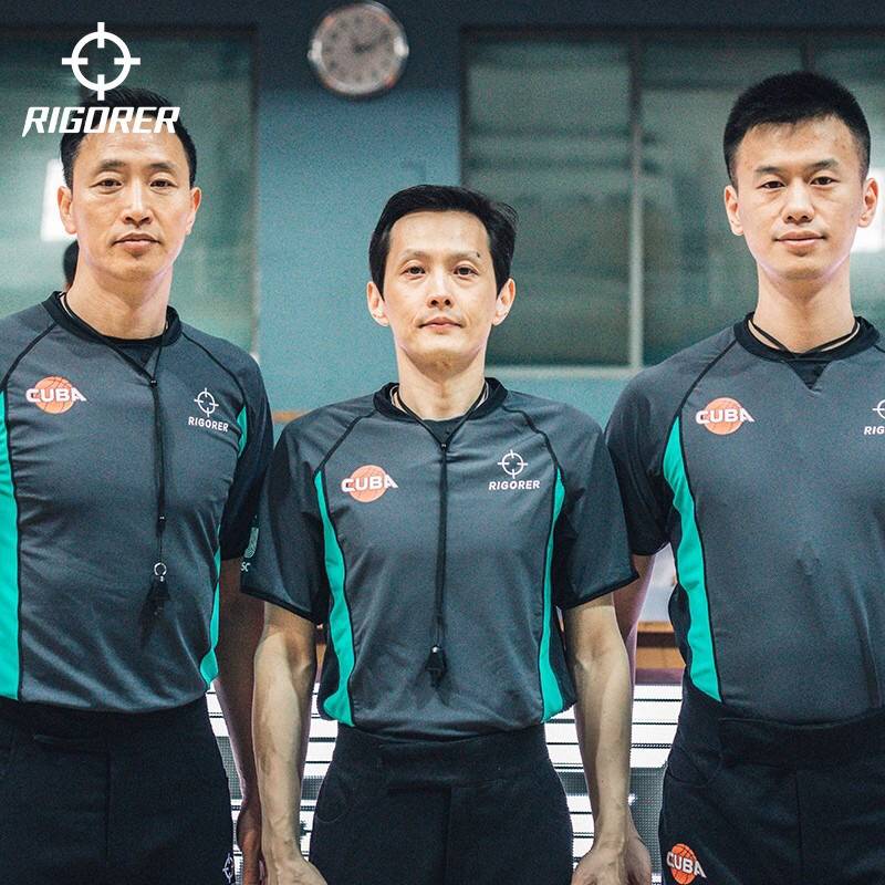 Persistent referee takes short -sleeved cubal sponsoring the same college student basketball association with basketball breathable suction whistle shirt