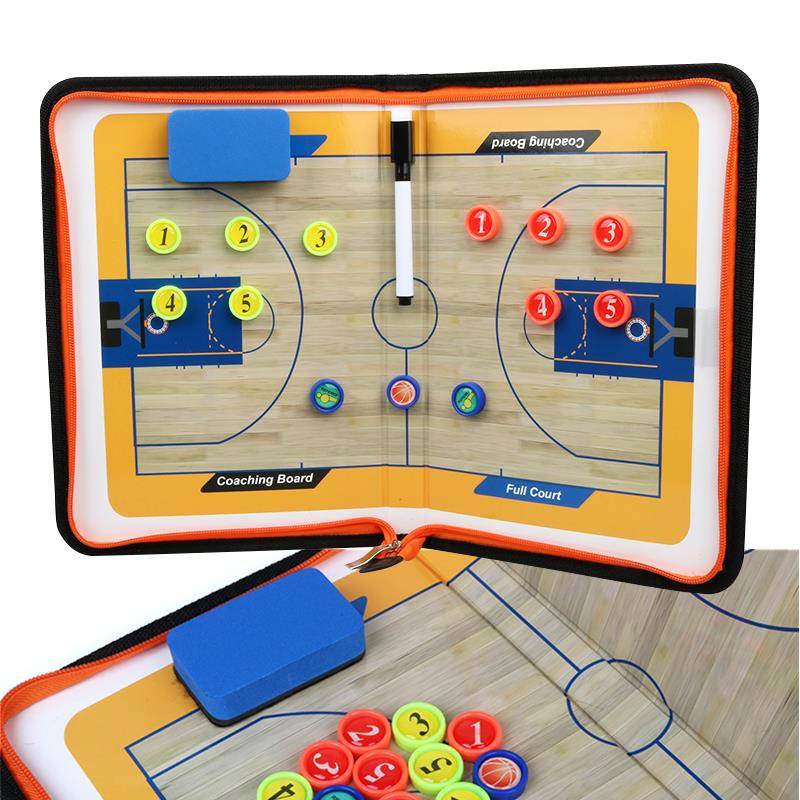 Zipper basketball tactical board referee coach supplies zipper folding basketball tactical board demonstration board drill board