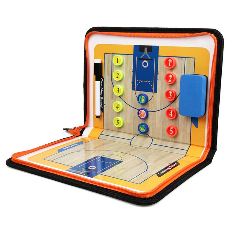 Magnetic granules-zipper basketball tactical board