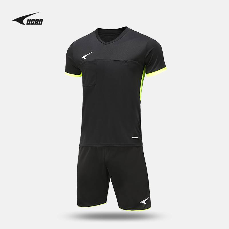 UCAN Ruke Referee Set Short -sleeved Football V -neck Ranning Professional Competition Judgment Equipment