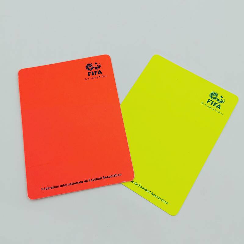Soccer referee picker, red and yellow