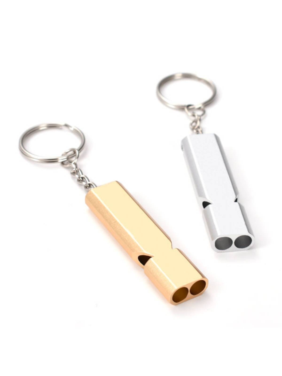Outdoor camping dual -hole high -frequency survival Equipment Equipment Portal Speaking Emergency Self -Rescue Self -Self -Self -rescue High -Final High -Fine Aluminum A whistle