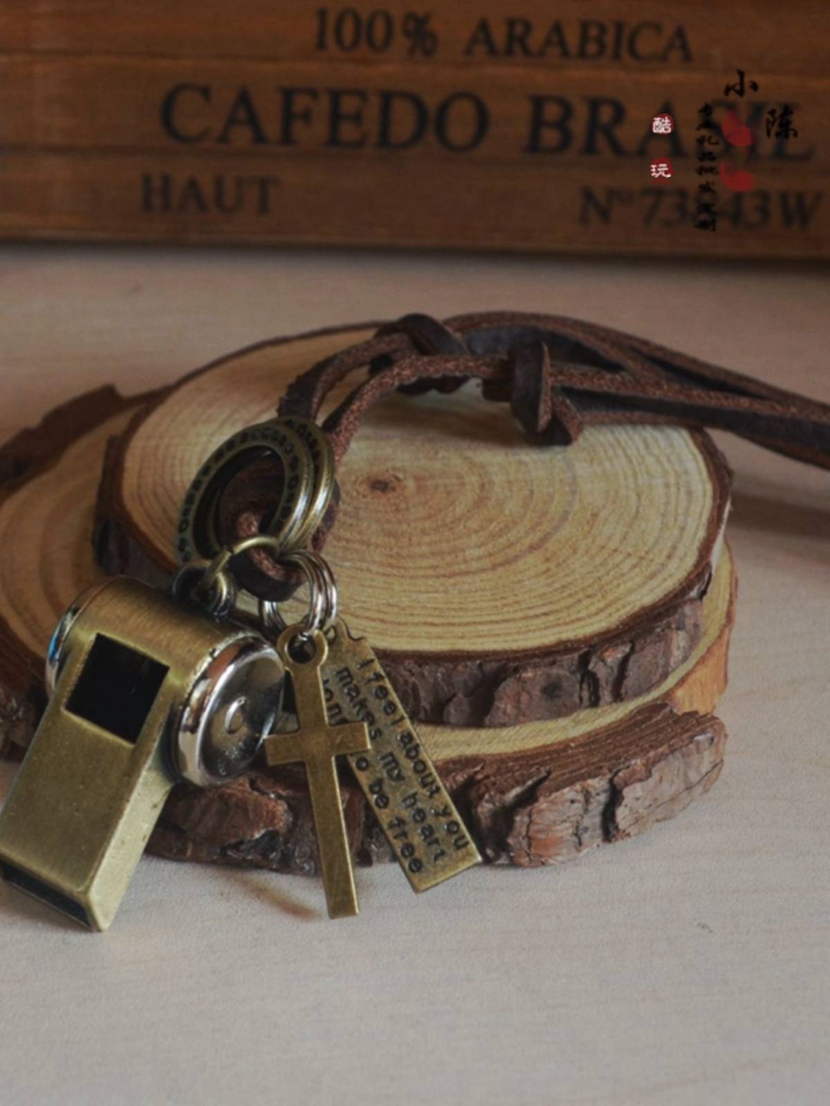 HIGH-SONIC SURVIVAL RESCUE OF OLD COPPER-COLOURED EURO-AMERICAN RETROPHAGUS PLATINUM NECKLACE CLAREL WHISTLING DESIGN OF LOGO