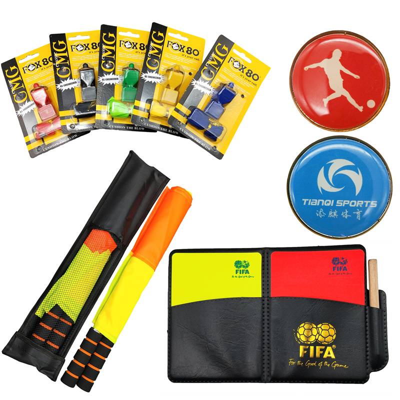 Tianqi picking currency+flag+red and yellow card+whistle