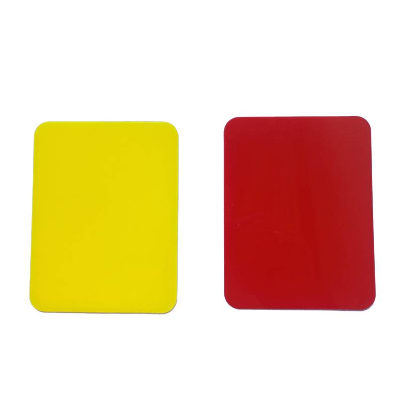 Soccer red and yellow record book, flag-riding trainer's gear, flag-and-control