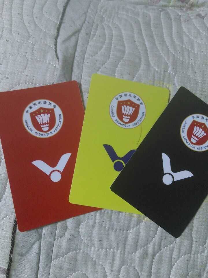 Victor victory badminton referee supplies red yellow black card table tennis referees use red yellow card black card