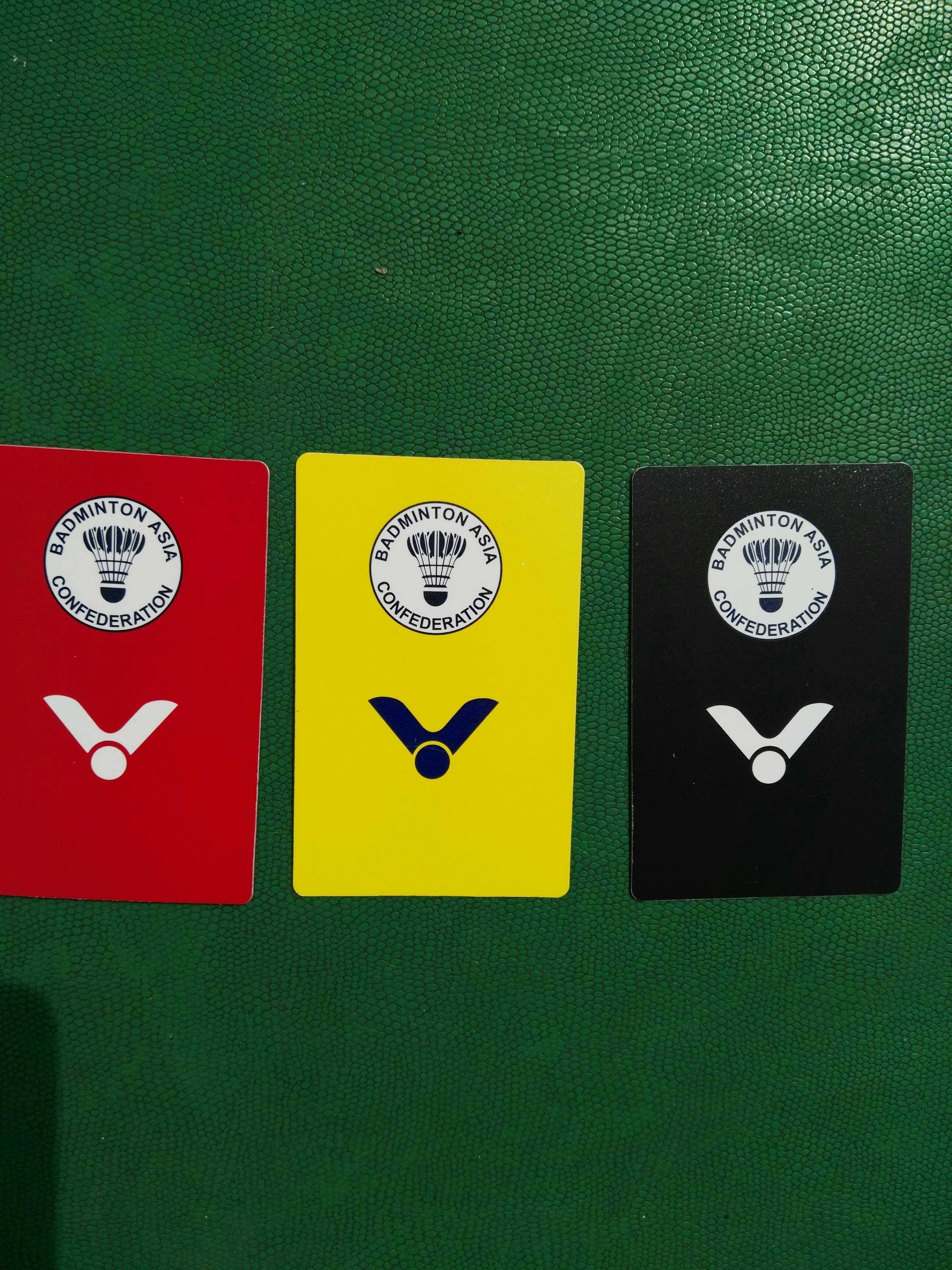 Victor victory badminton referee supplies red yellow black card table tennis referees use red yellow card black card