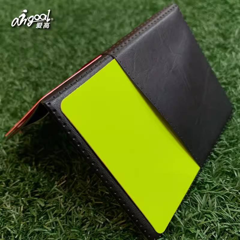 Airgoal loves high football game referee supplies and equipment dedicated red and yellow card recording this leather case pencil suit