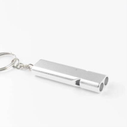 Dual -frequently seeking port whistle silver color