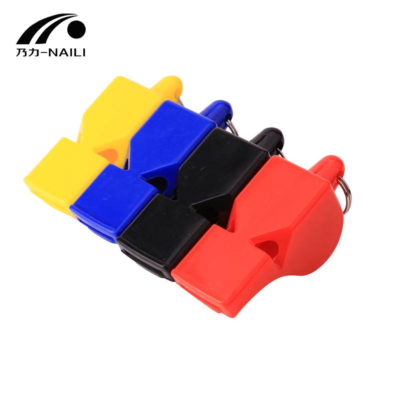 Soccer referee for football, red-and-yellow football, flag-and-screech-screecher