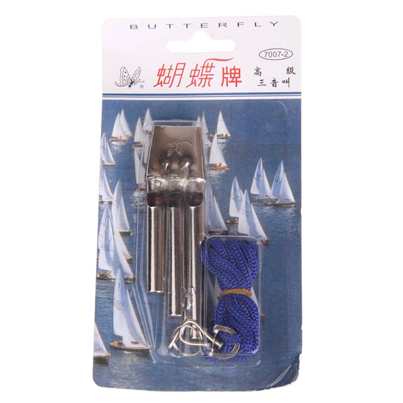 Genuine Butterfly Brand Double Voice Spirit/Three -Sound Whistle Referee Sinus Stainless Steel Basketball Contest Demolition Special Trip of Trip