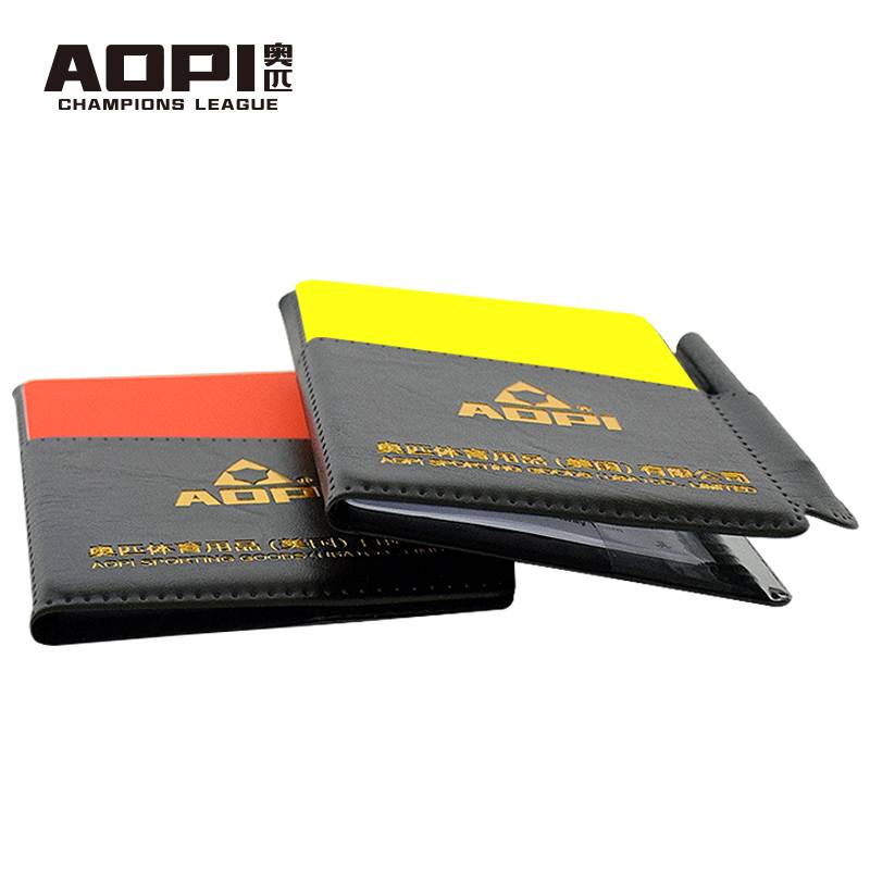 Red and yellow brand football referees in China Super League foul recording this tool special warning card training supplies and equipment