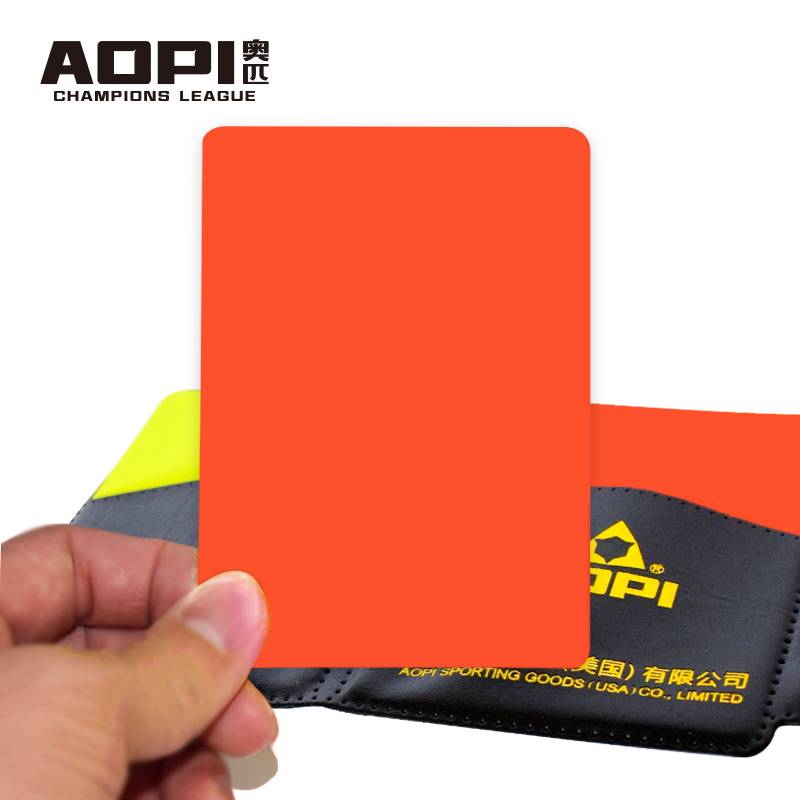 Red and yellow brand football referees in China Super League foul recording this tool special warning card training supplies and equipment