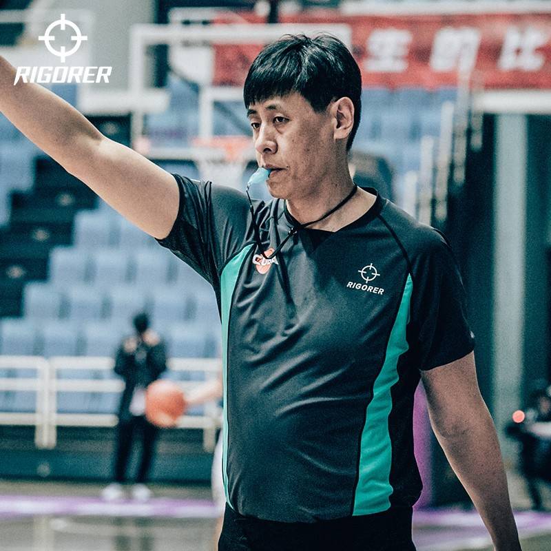 Persistent referee takes basketball T -shirt Men's short -sleeved sports summer thin college professional competition cuba