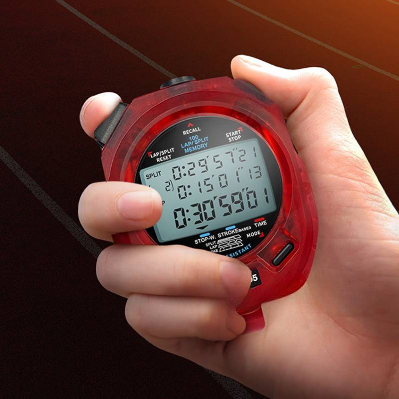 ULTRAK Olympic DT495 100 runway three rows of multi -function stopwatch coach referee sports second watches