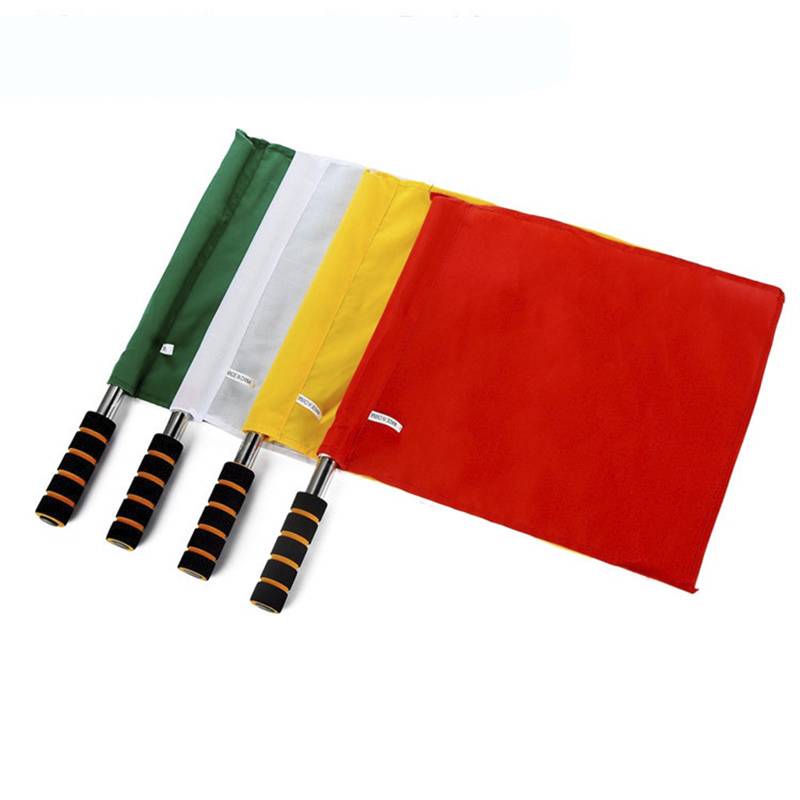 Stainless Steel Handwriting Ling Banner Traffic Command Banner Red Railway Signal Banner Football Ranning Flag Patrol Banner