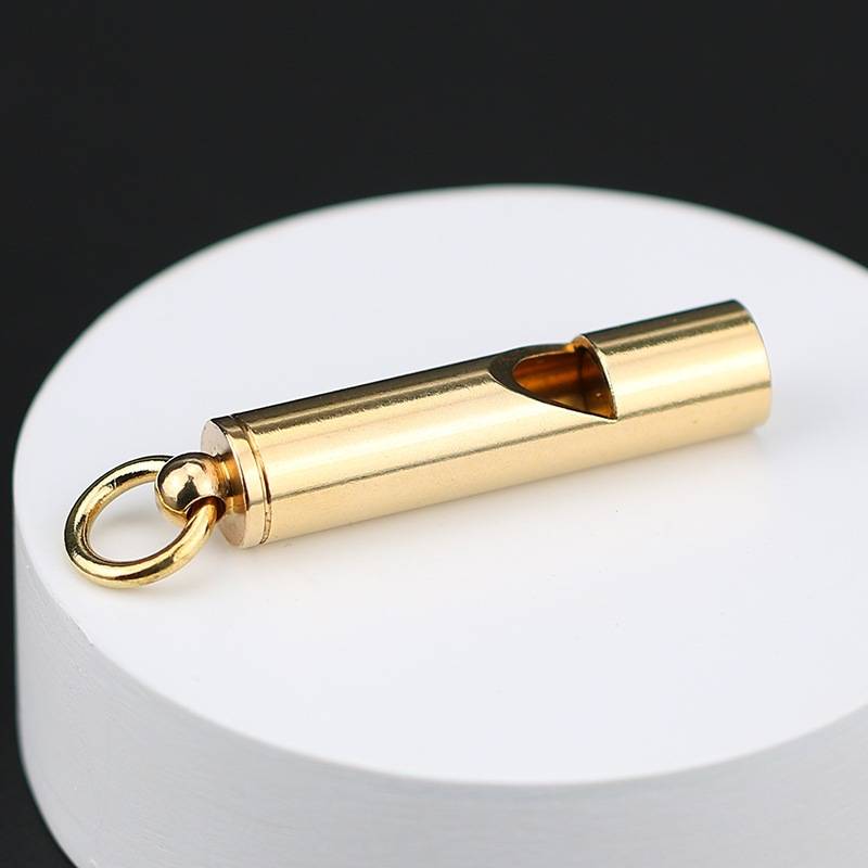 Single tube-golden-pure copper-mouth whistle