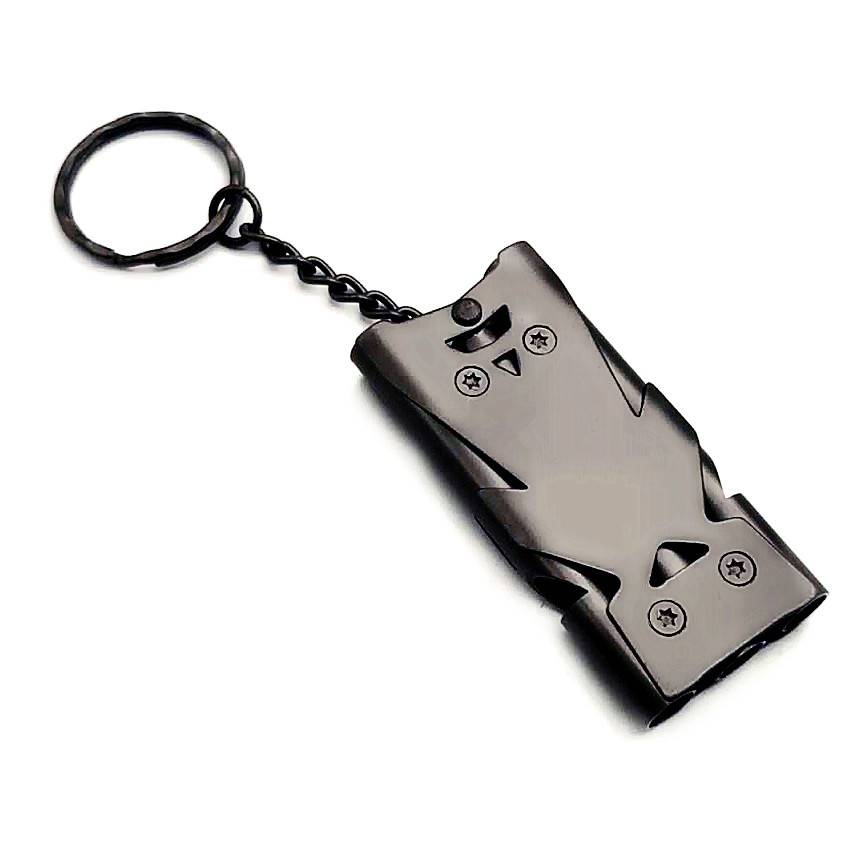 Three-tube-stainless steel-black-mouth whistle