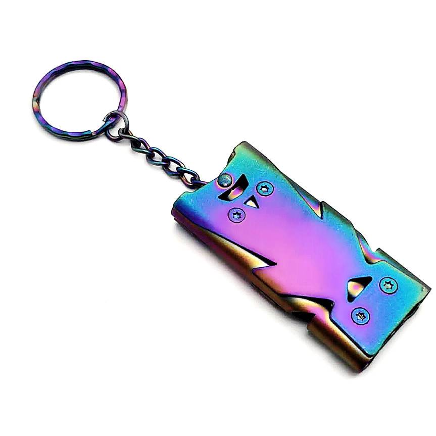 Three-tube-stainless steel-color-mouth whistle