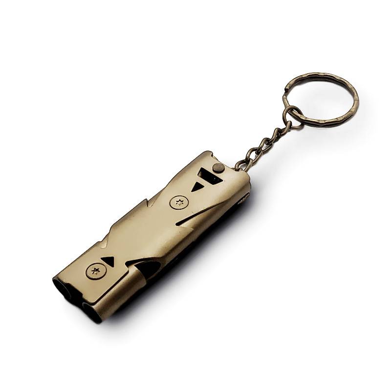 Double-tube-stainless steel-golden-mouth whistle