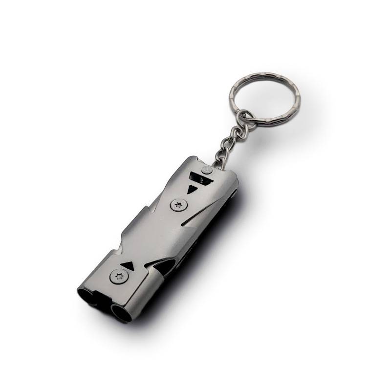Double-tube-stainless steel-gray-whistle