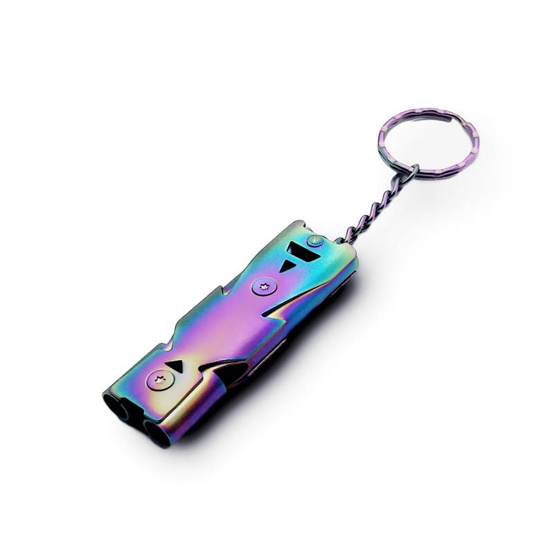 Double-tube-stainless steel-color-mouth whistle