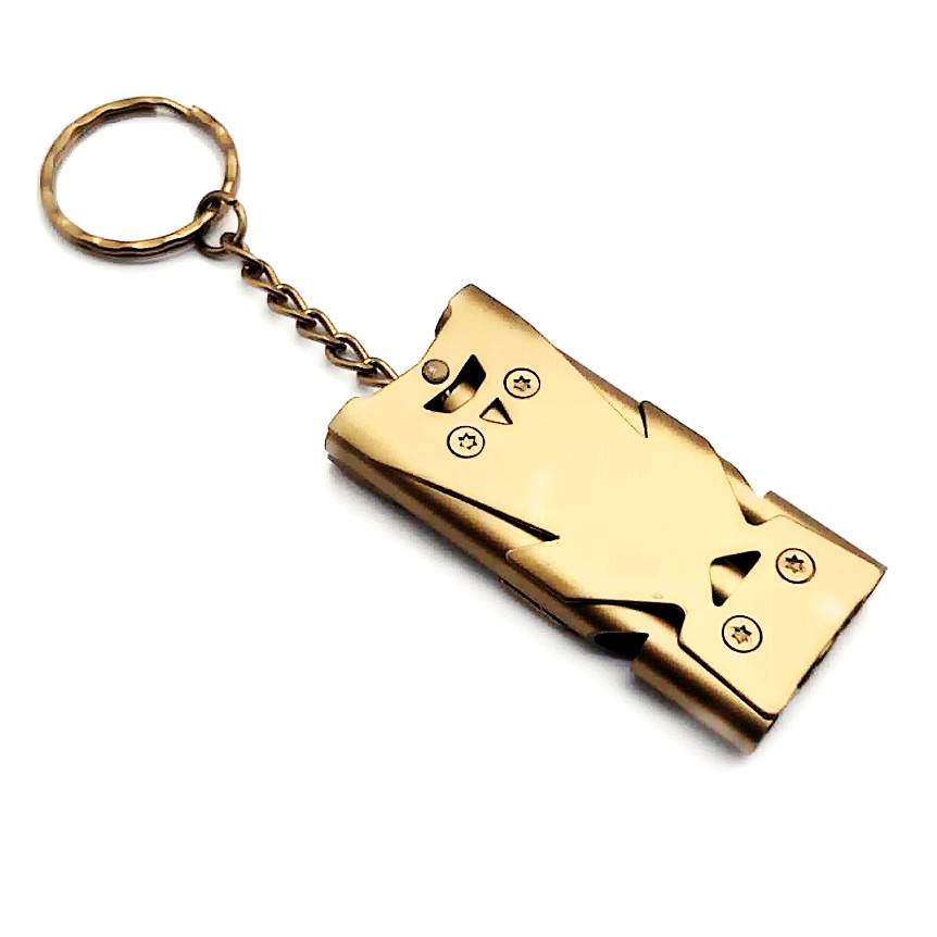 Three-tube-stainless steel-golden-mouth whistle
