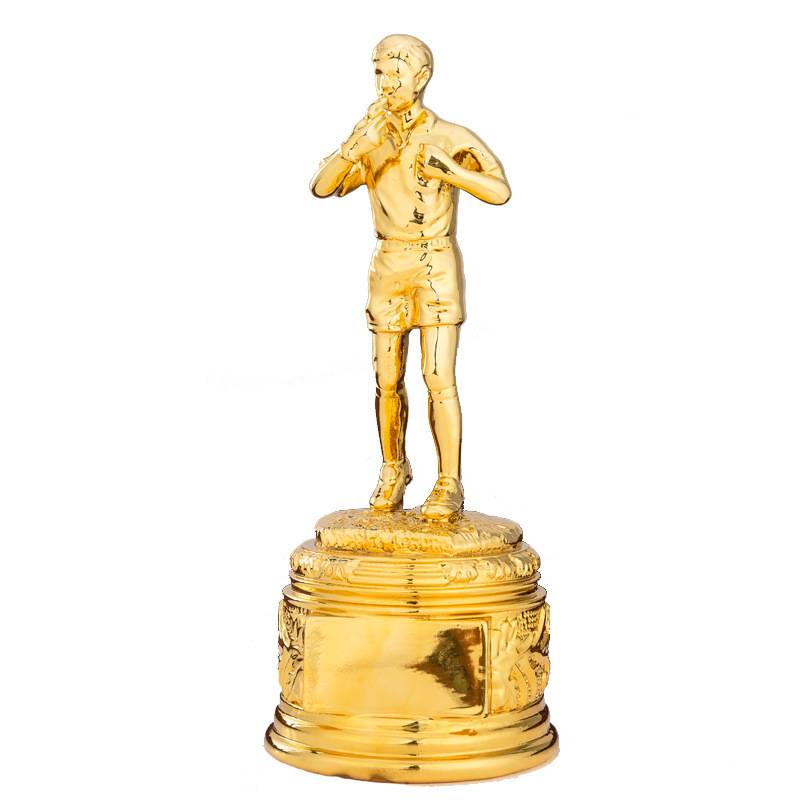 Soccer referee's resin trophy, electric plating whistles, sports souvenirs, fans