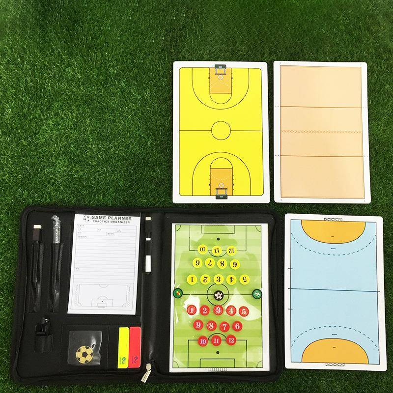Multifunctional tactical board football zipper tactical sandbox magnetic tactical package referee supplies