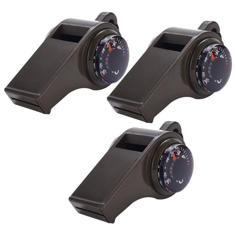 [3 installation-military green] three-in-one whistle