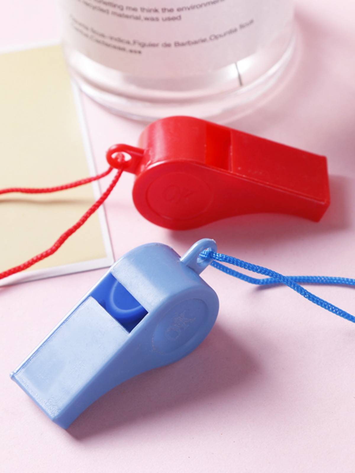 Children's color toy plastic whistle refueling cheerful life referees competition World Cup football portal send lane