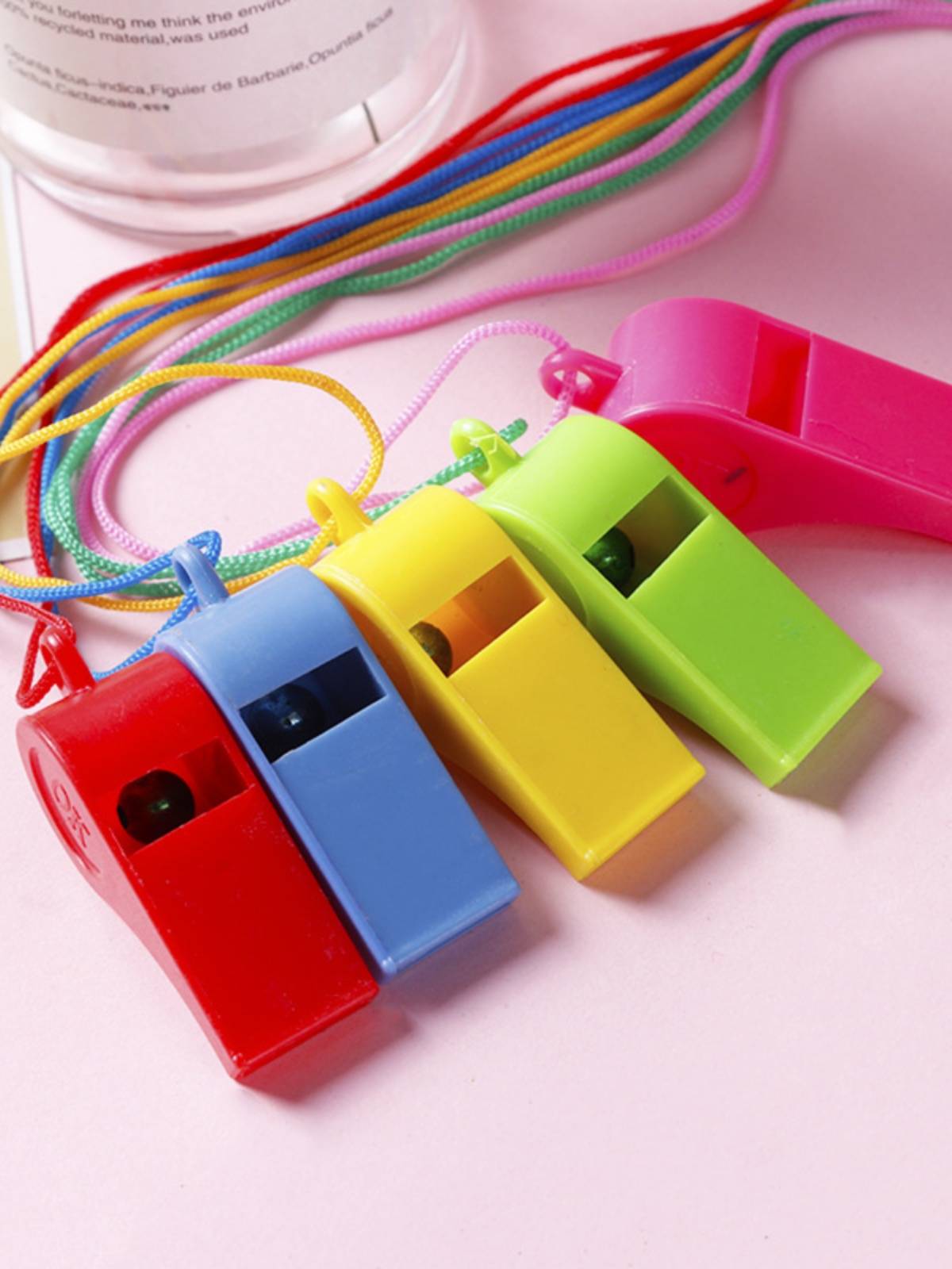 Children's color toy plastic whistle refueling cheerful life referees competition World Cup football portal send lane
