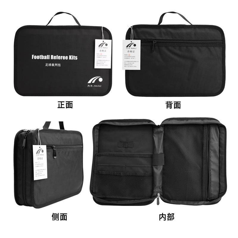 A FLAG BAG FOR THE F-SET AIR-PRESSURES BY THE RED-AND-YELLOW TABLE FOR THE REFEREE FOOTBALL KIT