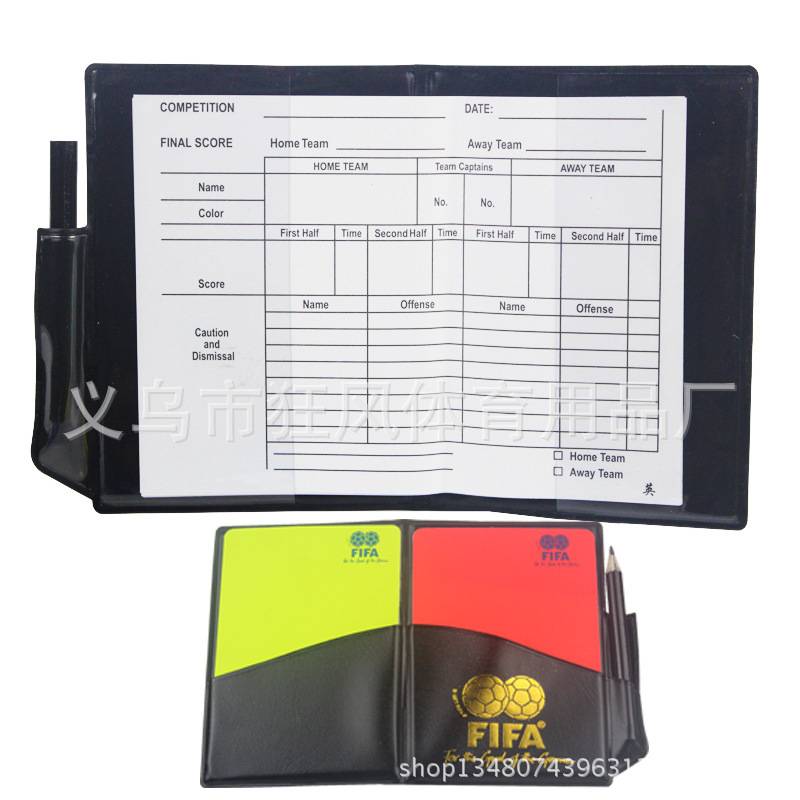 Soccer red yellow card/referendant yellow card/precise/race kit