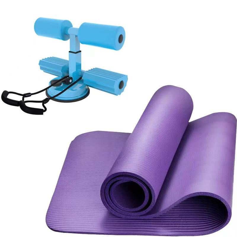 Footboard roller blue+tape rope+yoga mat
