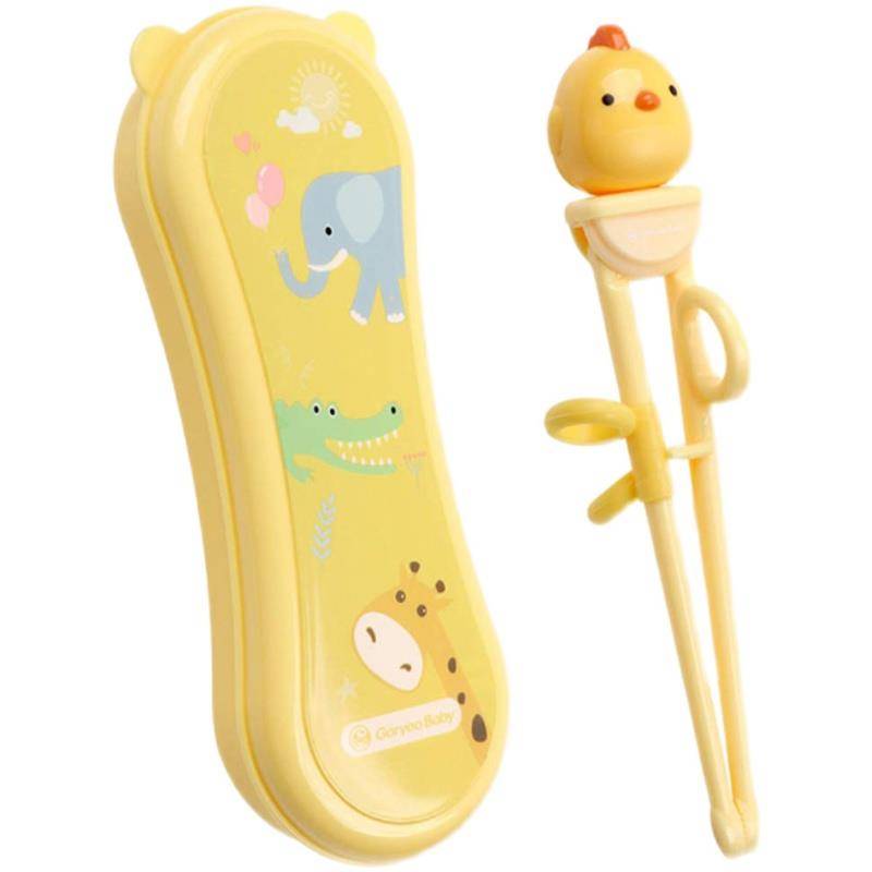 goryeobaby Children's chopsticks training chopsticks 3-6 years old baby 2-year-old fork spoon learning chopsticks one or two auxiliary set