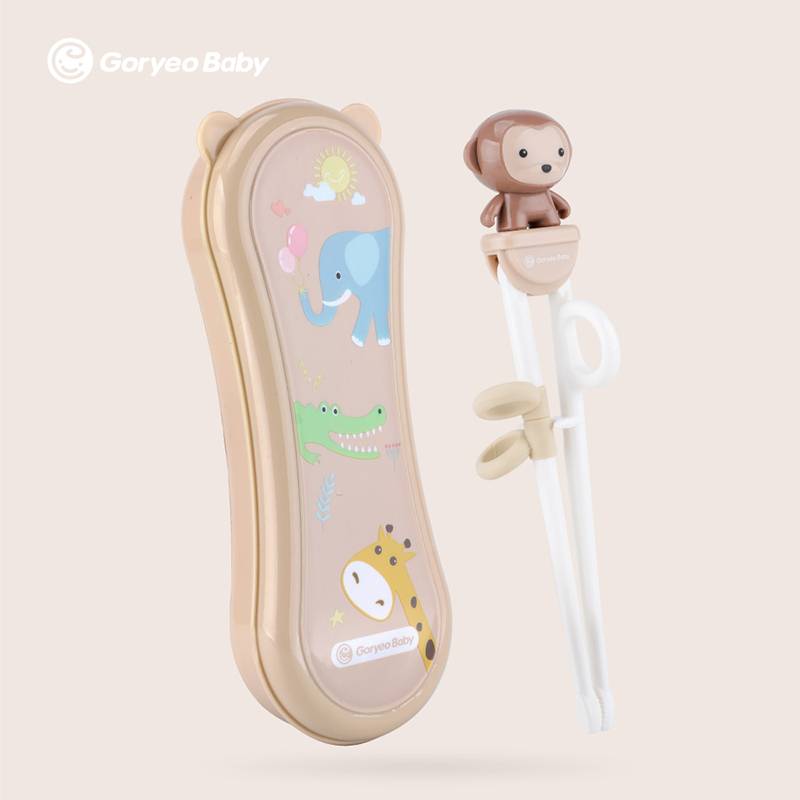 Brown Monkey Learn chopsticks+box
