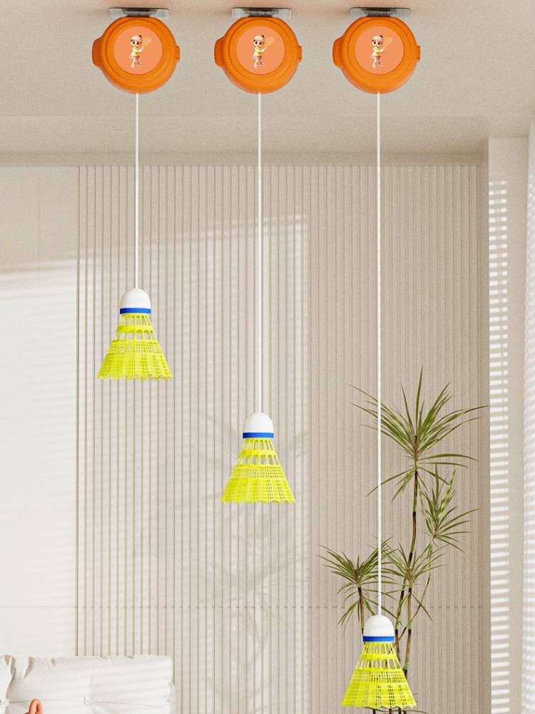 Indoor badminton training device single playback back to luminous no ball, automatic rebound assistant double hit